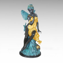 Большая фигура Статуя Фея Девушка Бронзовая скульптура Tpls-055